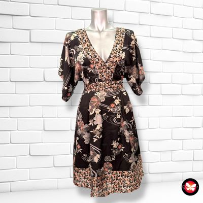 **HOY** Vestido satinado estampado oriental H&amp;M Talla 34 (grande)