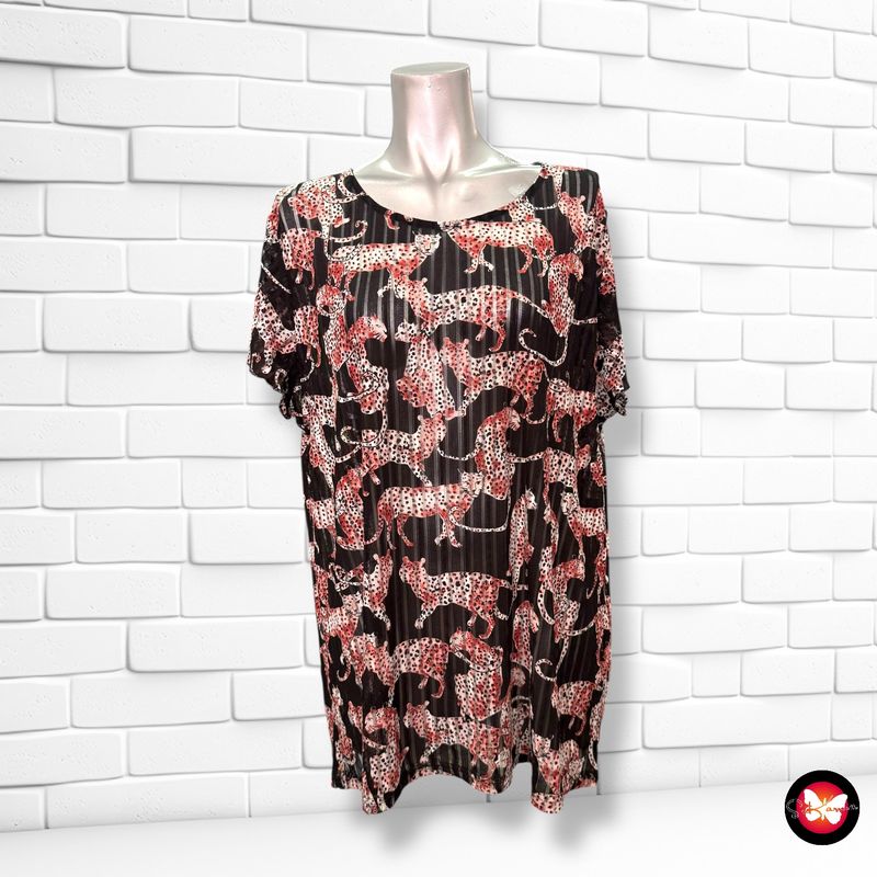 **HOY** Blusa traslúcida con estampado tigres NORAH Talla 46