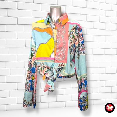 **HOY** Camisa satinada con lazo Talla Única