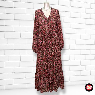 **HOY** Vestido largo de manga larga con florecitas LOAVIES Talla M