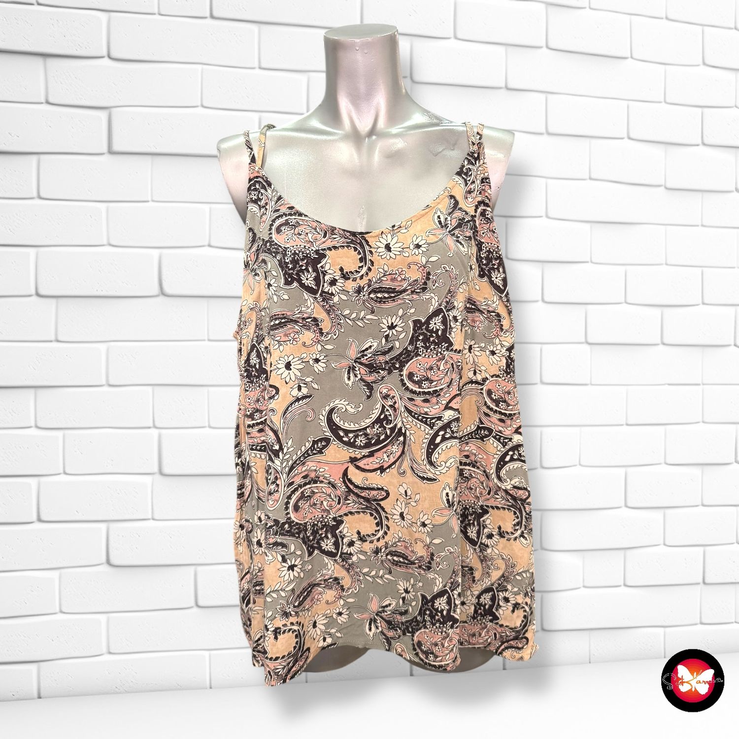**HOY** Blusa de tirantes estampada Talla XL