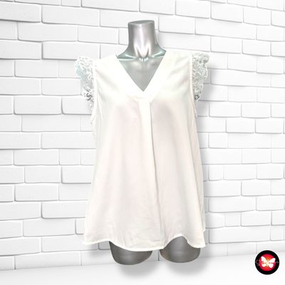 **HOY** Blusa sin mangas con espalda abierta y encaje SHEIN Talla L