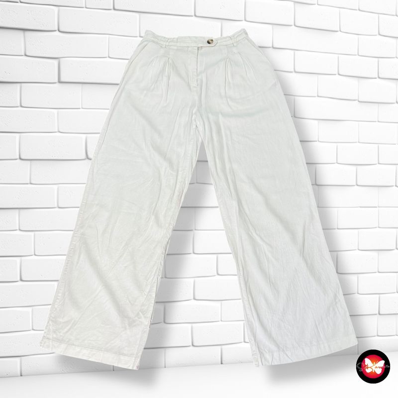 **HOY** Pantalón blanco de lino BERSHKA Talla 38