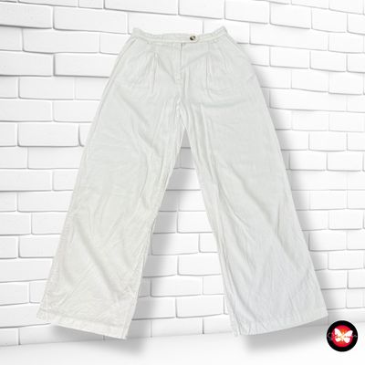 **HOY** Pantalón blanco de lino BERSHKA Talla 38