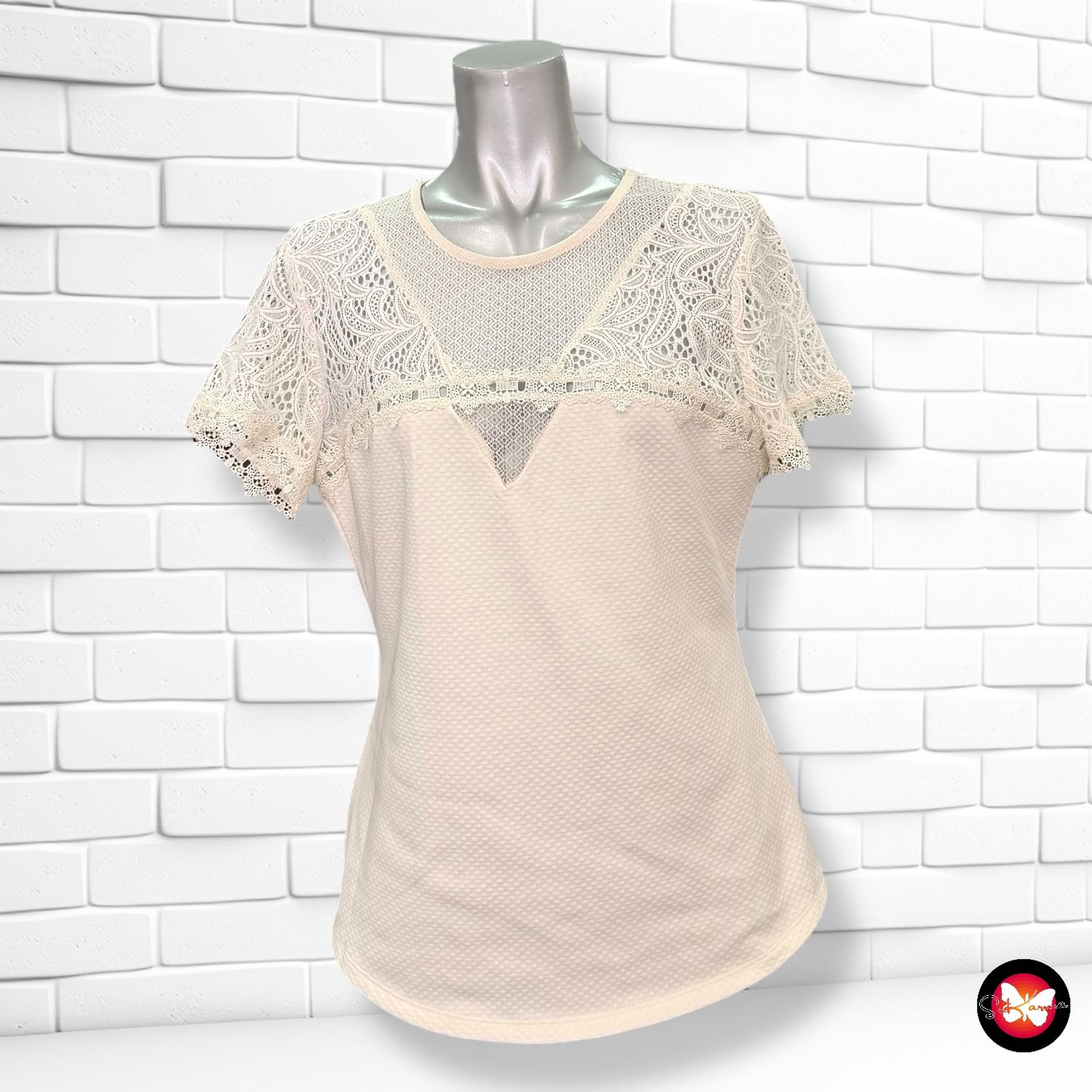 **HOY** Blusa con encaje H&amp;M Talla M