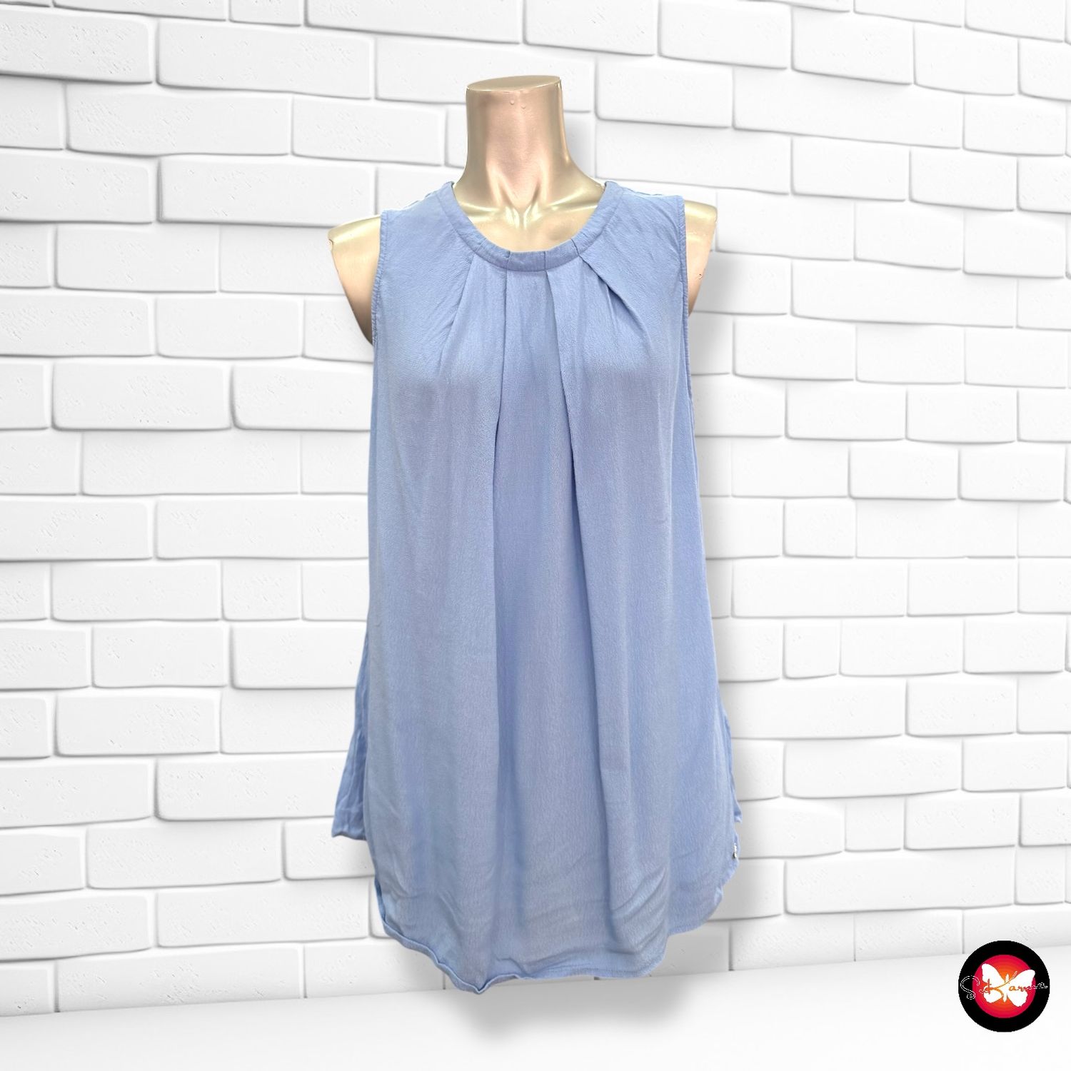 **HOY** Blusa sin mangas con cuello plisado KOCCA Talla XL