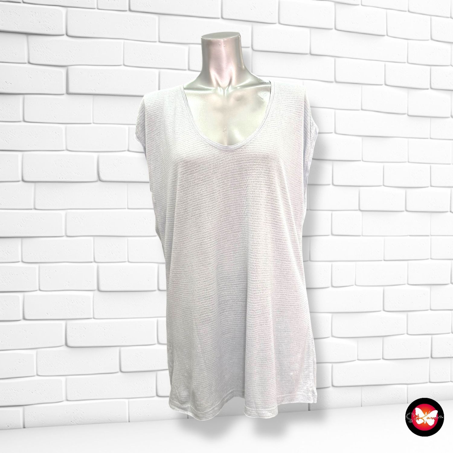 **HOY** Camiseta de manga con lurex PIECES Talla M (grande)