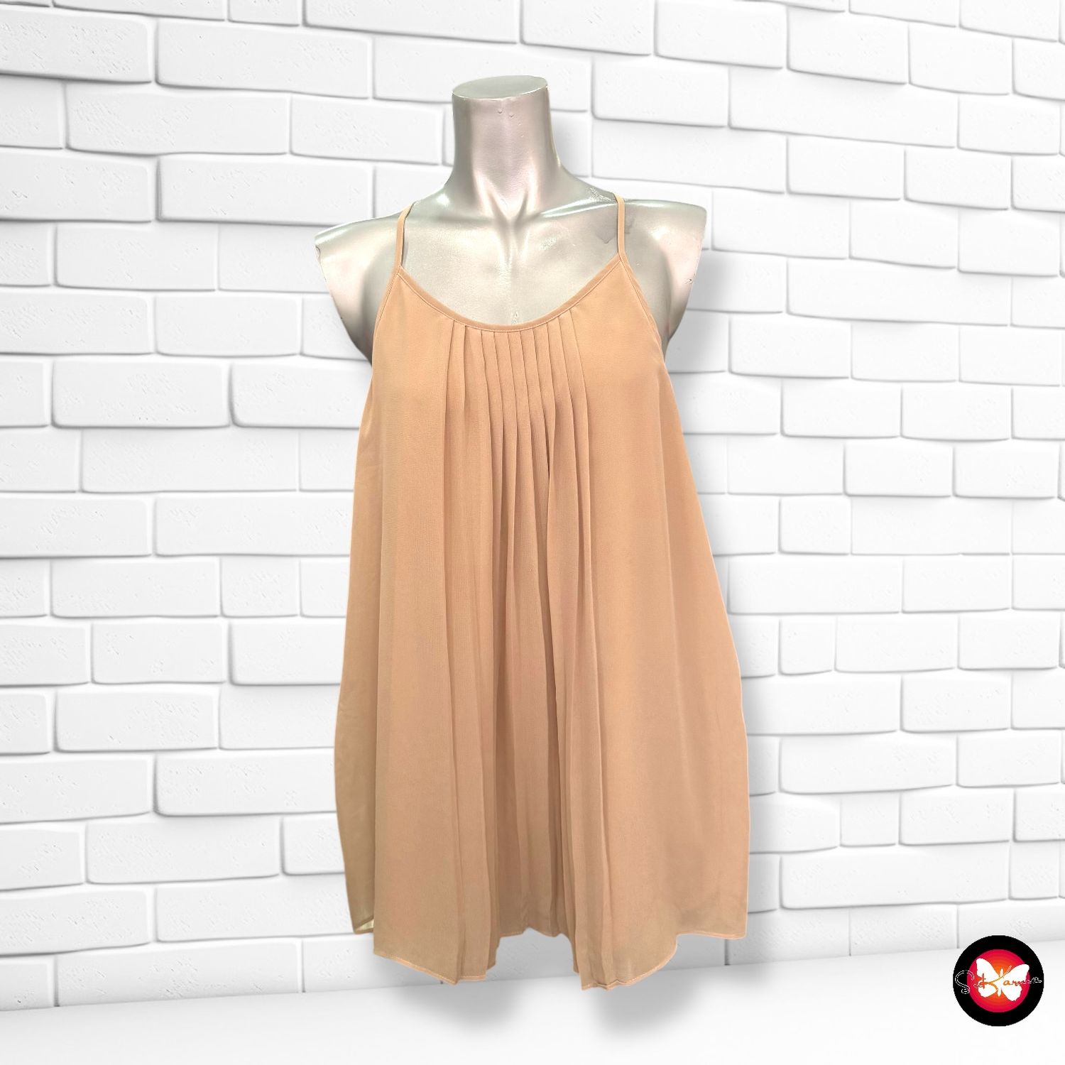 **HOY** Blusa de tirantes plisada Talla L/XL