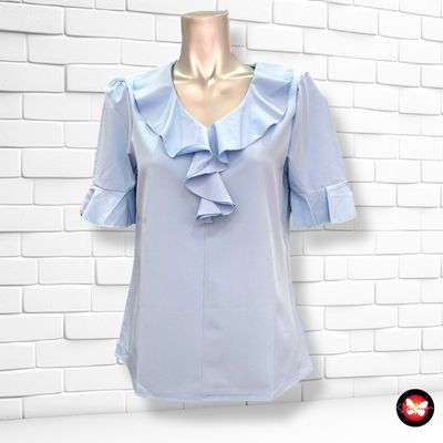 **HOY** Blusa de manga corta con volante Talla M