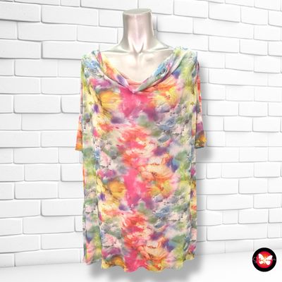 **HOY** Blusa de manga corta con escote drapeado Talla XXL