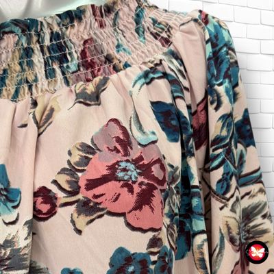 **HOY** Blusa escote barco con flores PEACOCKS Talla 44 (16UK)
