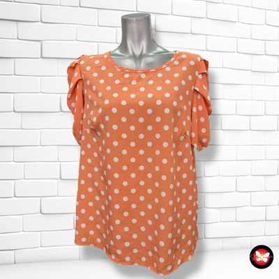 **HOY** Blusa de mangas abullonadas de lunares SHEIN CURVE Talla 0XL