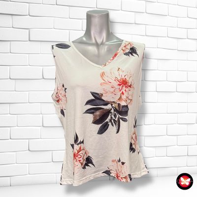 **HOY** Camiseta de tirantes con flores Talla 2XL (pequeña)