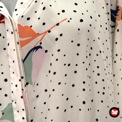 **HOY** Camisa de lunares y flores GEORGE Talla 50 (20USA)