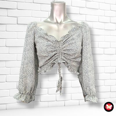 **HOY** Blusa cropped de manga larga SHEIN Talla S