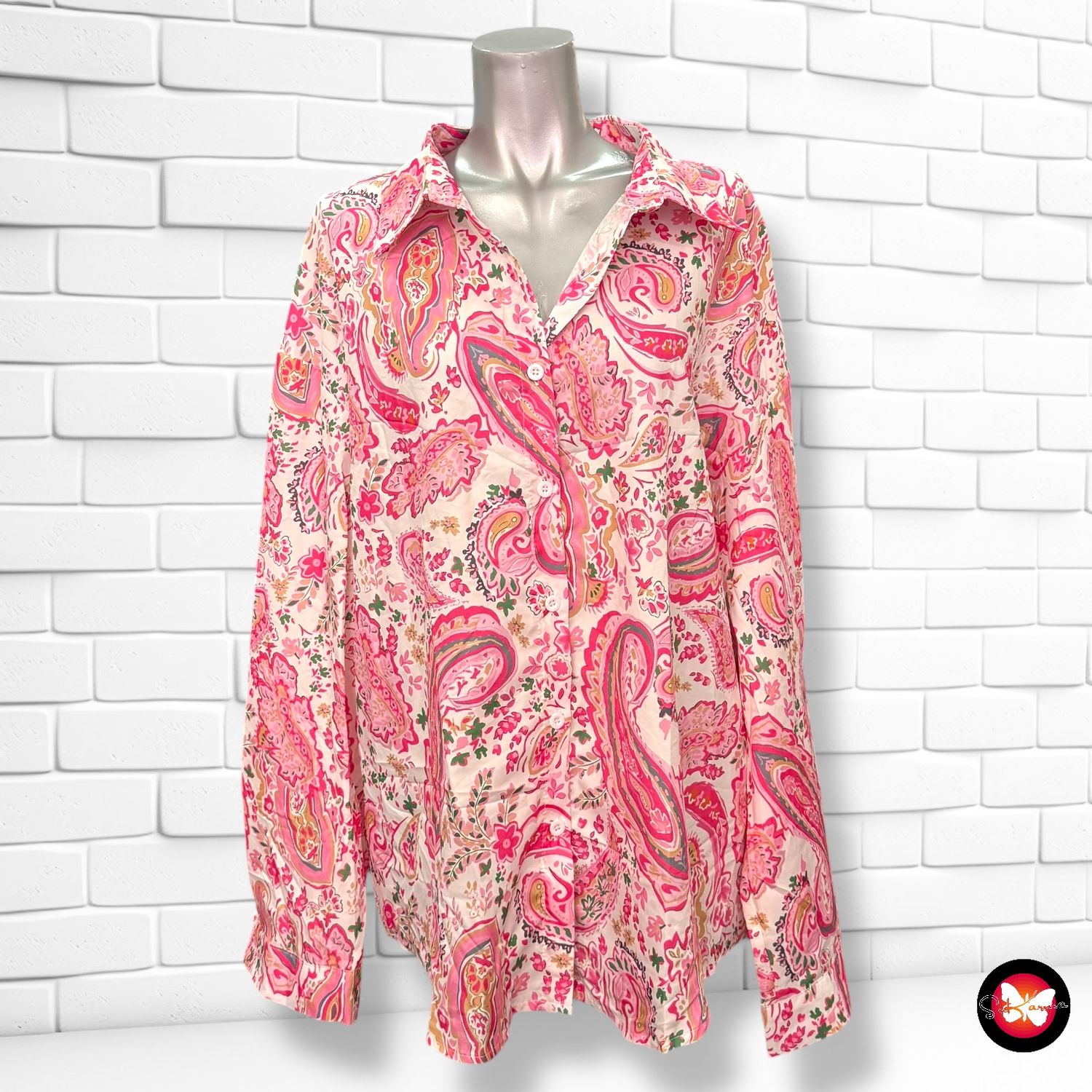 **HOY** Camisa de manga larga estampada Talla XXL