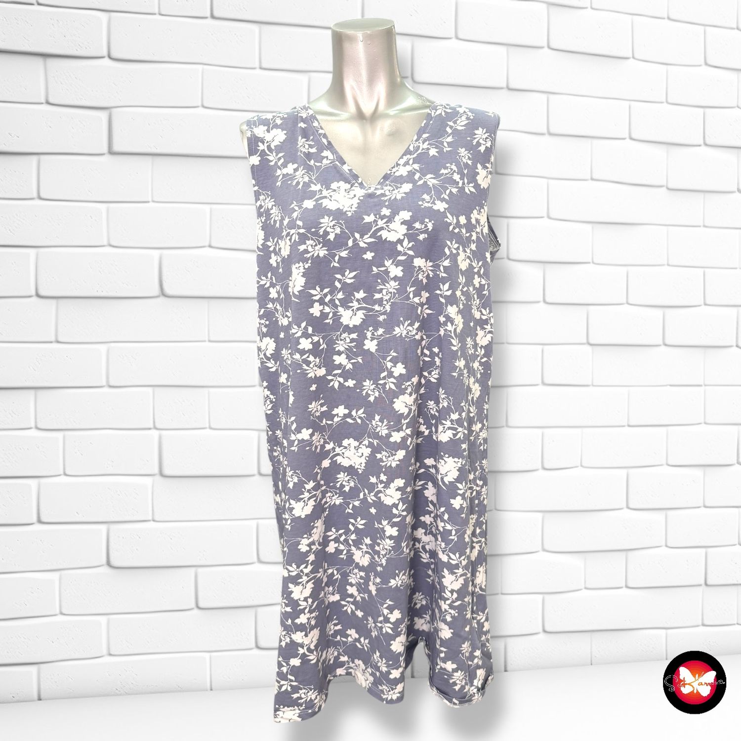**HOY** Vestido básico de flores sin mangas YESSICA Talla L (grande)