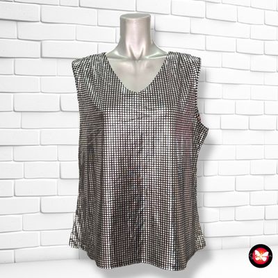 **HOY** Blusa de noche plateada Talla L