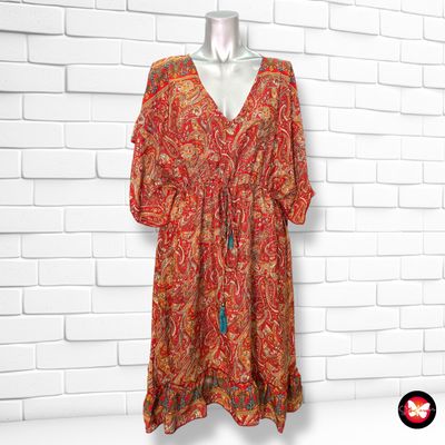 **HOY** Vestido boho de seda BIGG BULL Talla Única
