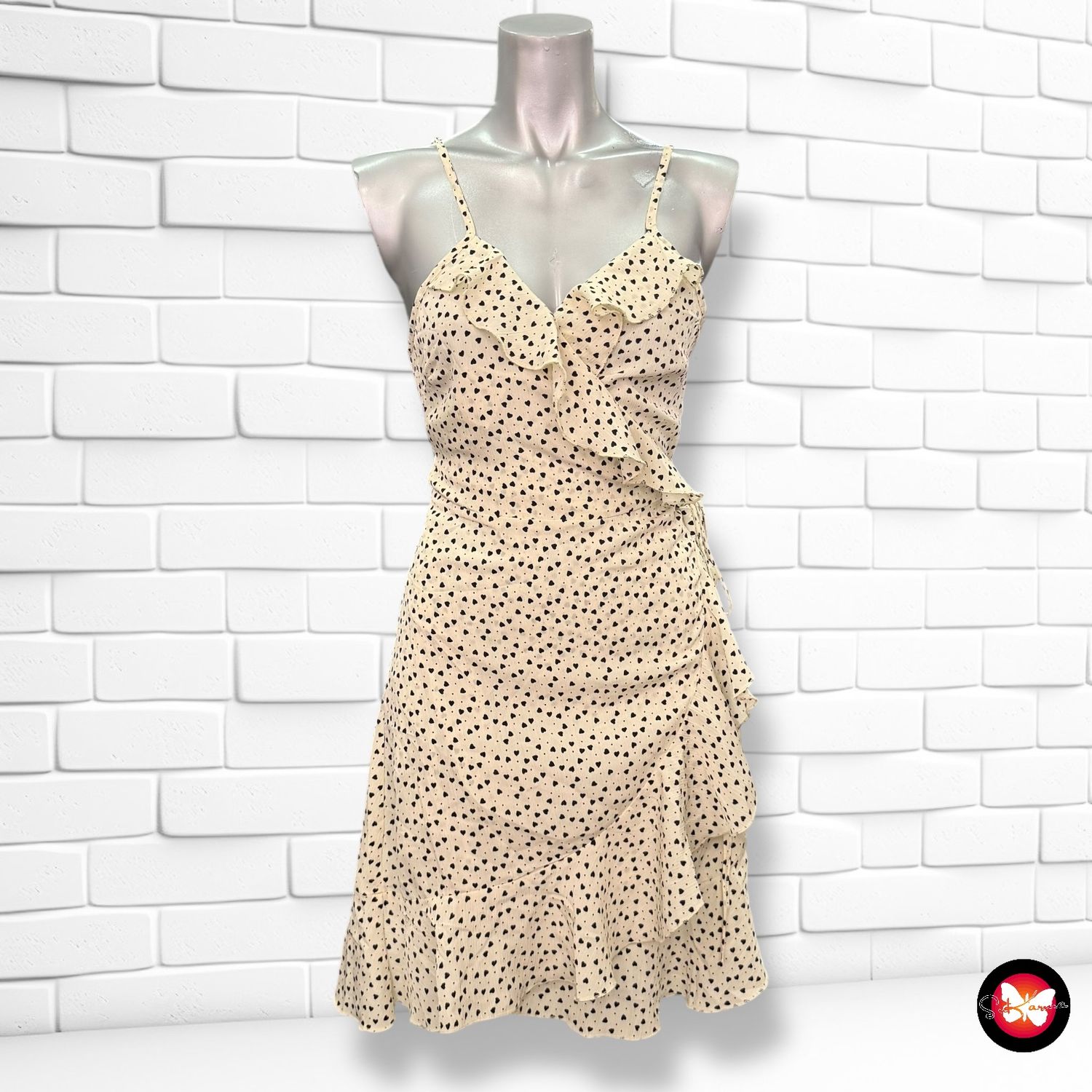 **HOY** Vestido cruzado de corazoncitos SHEIN Talla S