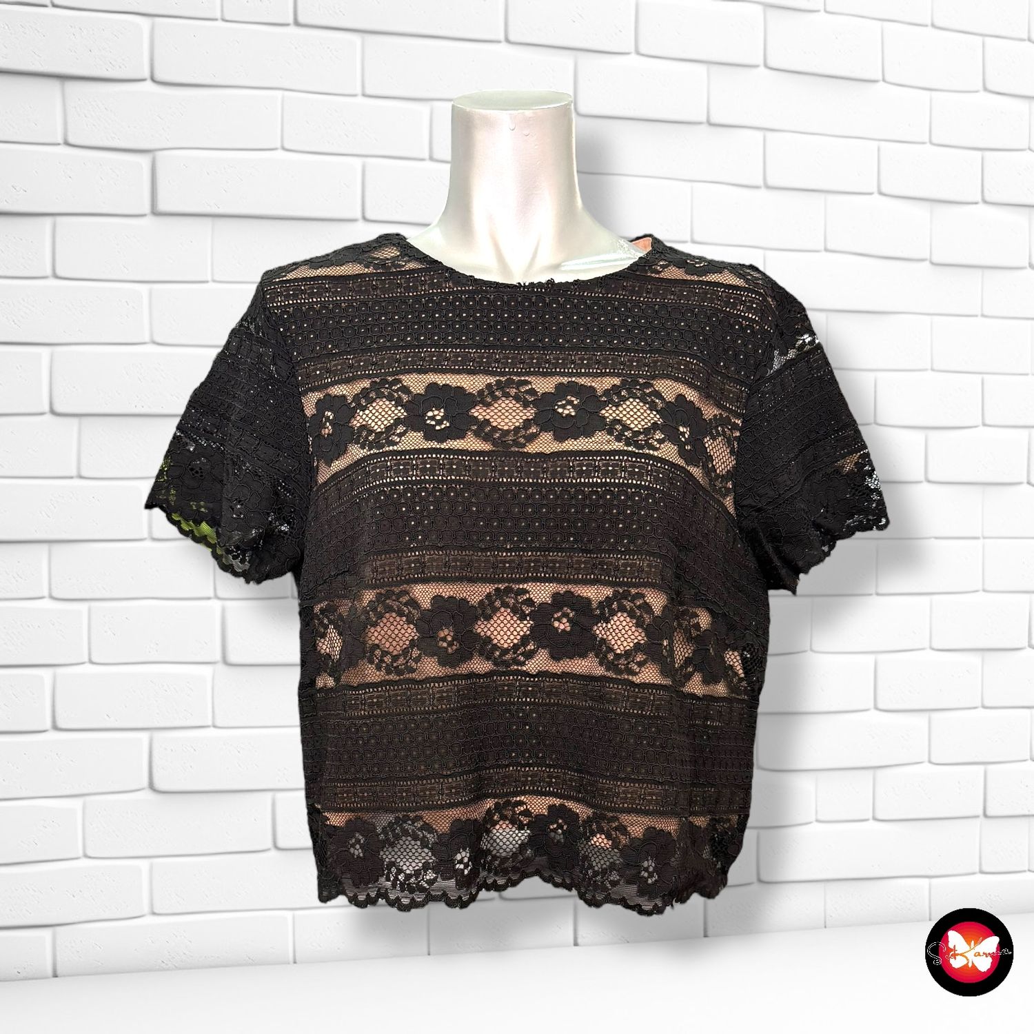 **HOY** Blusa de noche de encaje H&amp;M Talla M