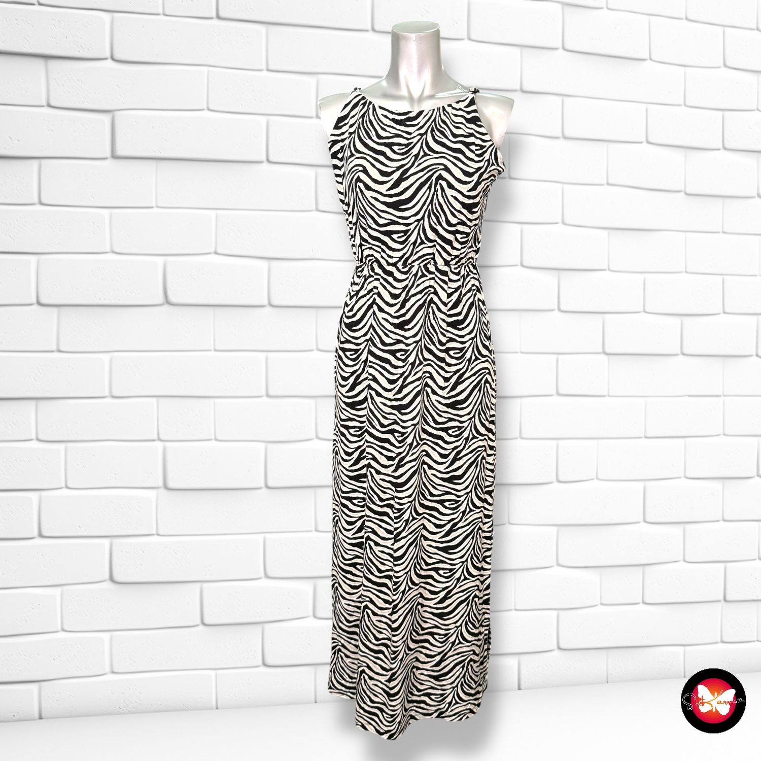**HOY** Vestido largo de tirantes estampado cebra KIDS Talla 13-14 años