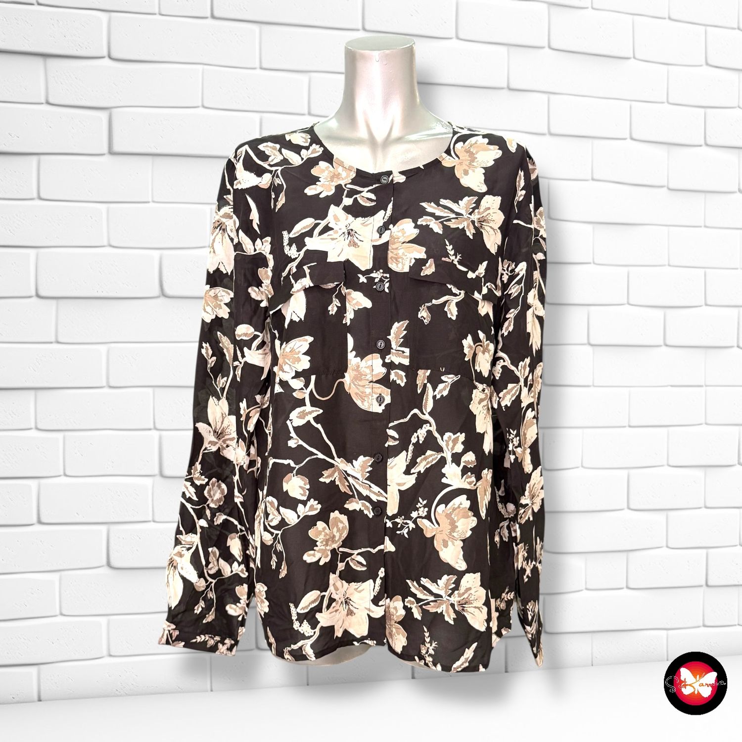 **HOY** Camisa de manga larga con seda BONPRIX PREMIUM Talla 40