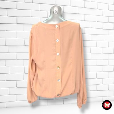 **HOY** Blusa de manga larga con plisado y botones en la espalda ESQUALO Talla 38