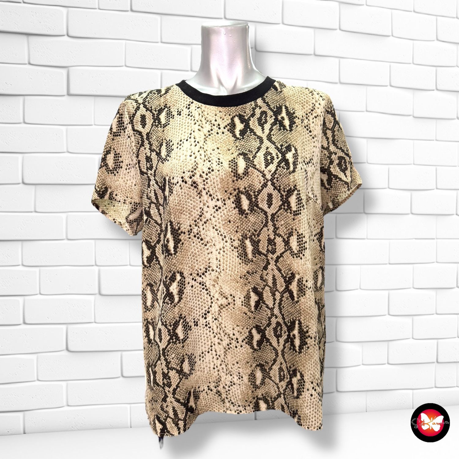 Blusa de manga corta estampado serpiente VILA Talla 40