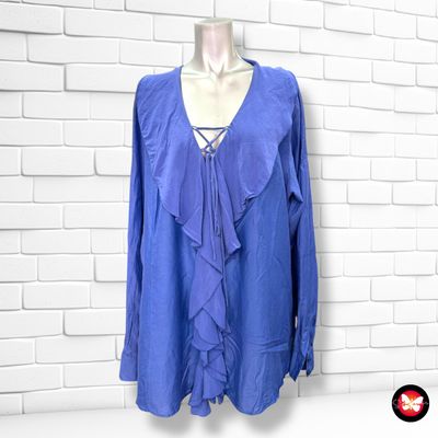 **HOY** Blusa de manga larga con volante MARINA SPORT by MARINA RINALDI Talla 3XL