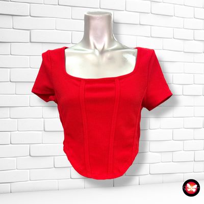 **HOY** Blusa de manga corta tipo corsé SHEIN Talla M
