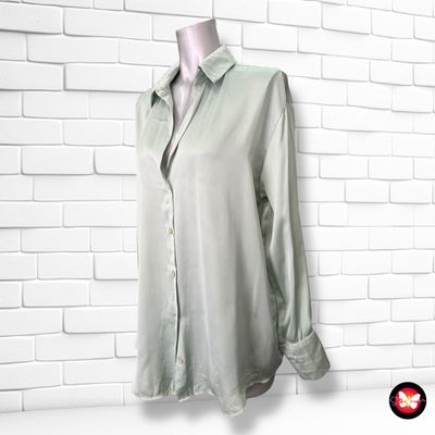 **HOY** Camisa de manga larga de satén ZARA Talla M (grande)