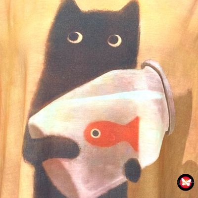 **HOY** Camiseta de manga corta &quot;GATITO&quot; Talla L (grande)