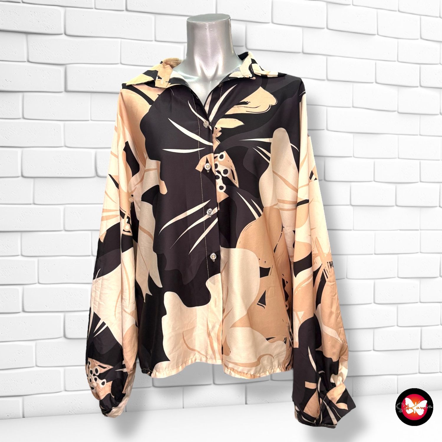 **HOY** Camisa de maxi mangas mariposa Talla Única