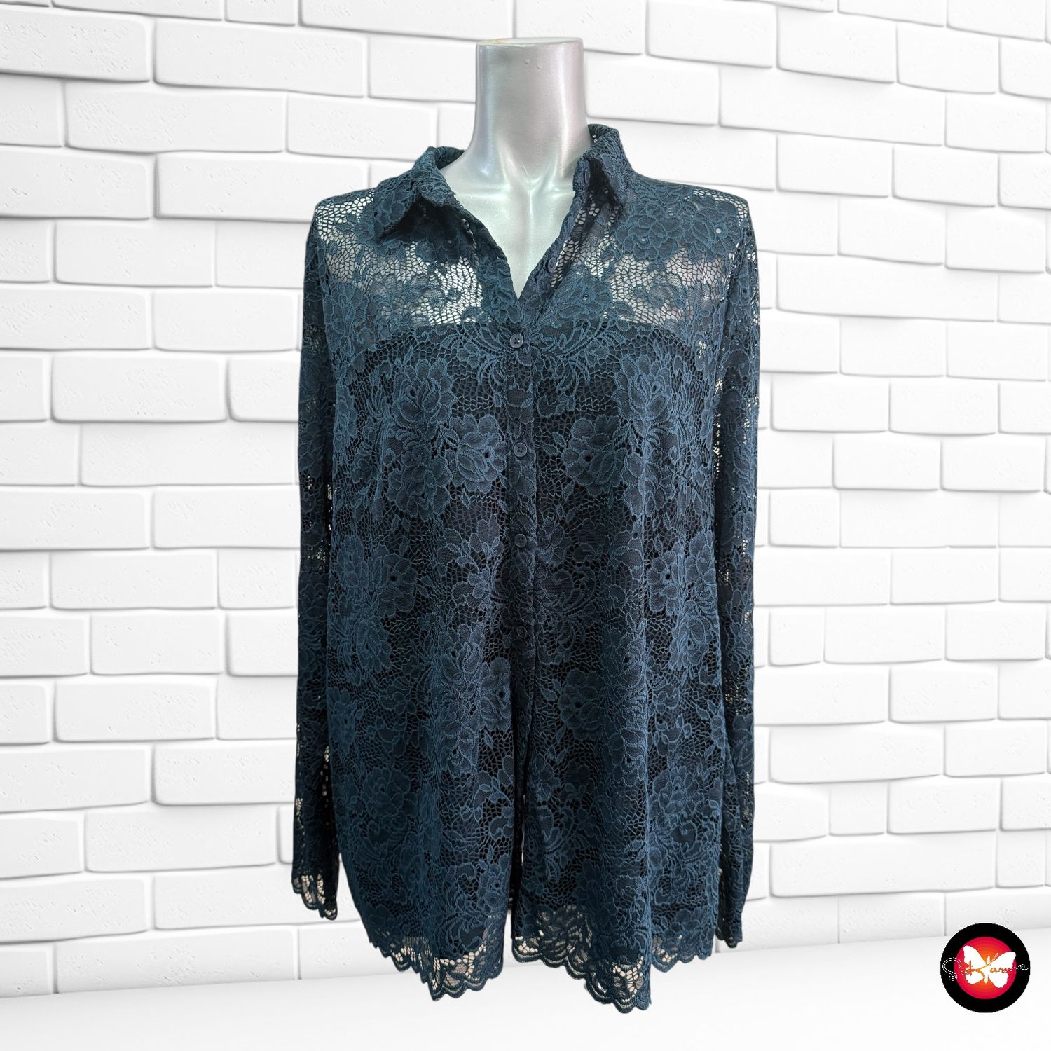 **HOY** Camisa de manga larga de encaje PER UNA Talla 44