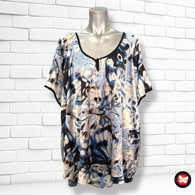 **HOY** Blusa de manga corta de satén MS MODE Talla 3XL