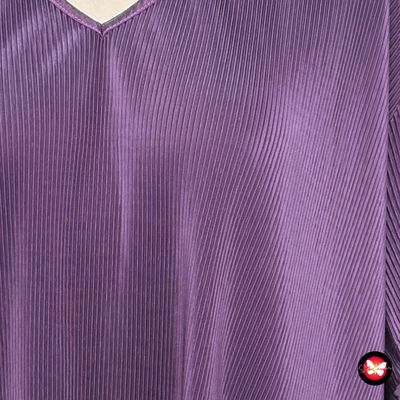 **HOY** Blusa de manga corta plisada Talla XXL