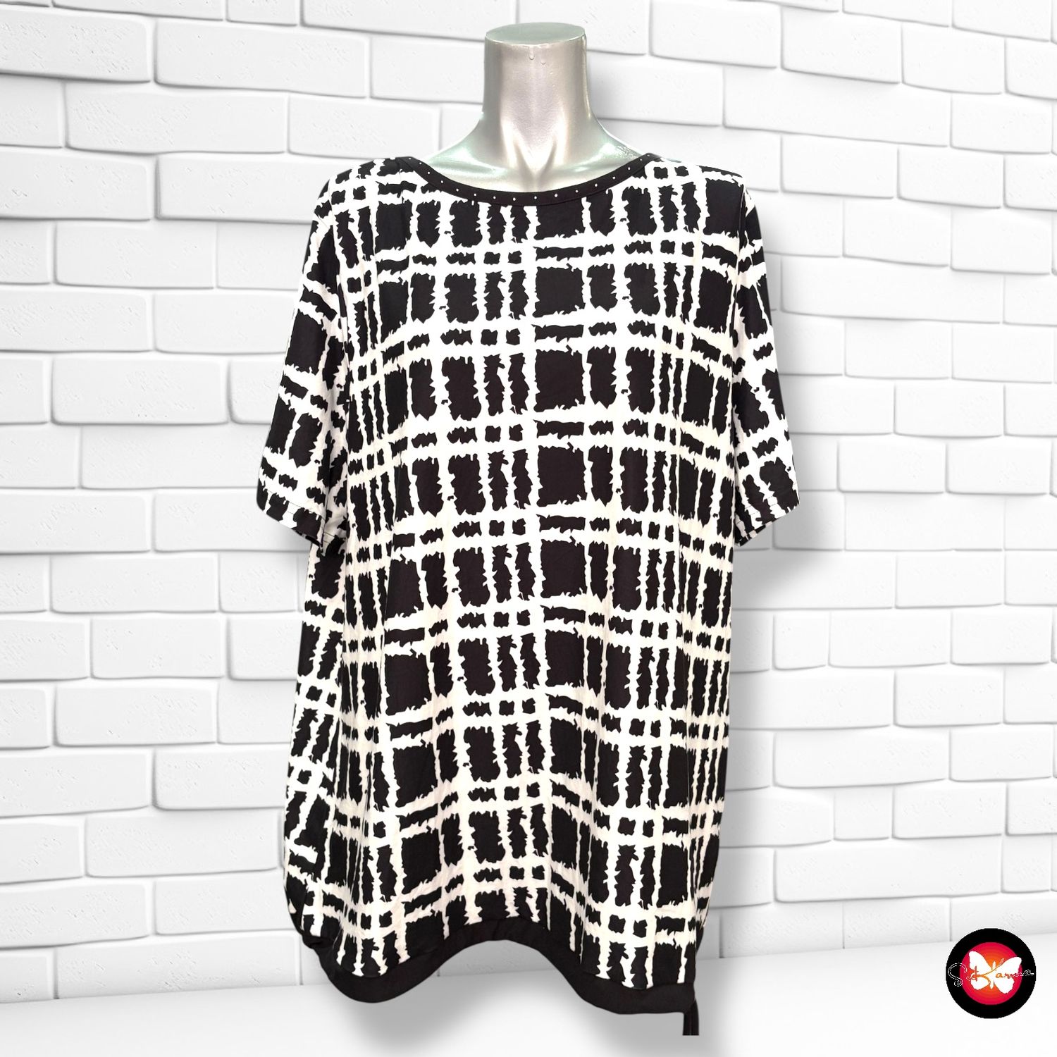 **HOY** Blusa de manga corta con cordón Talla 48