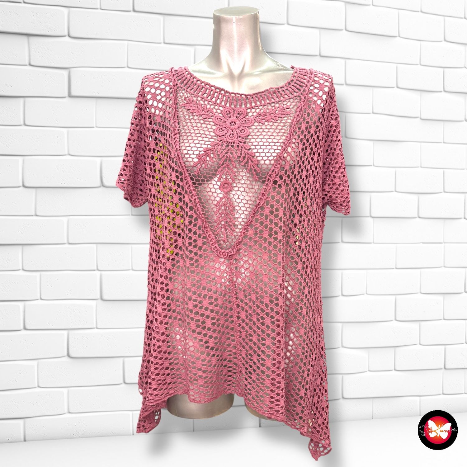 **HOY** Blusa de rejilla Talla Única