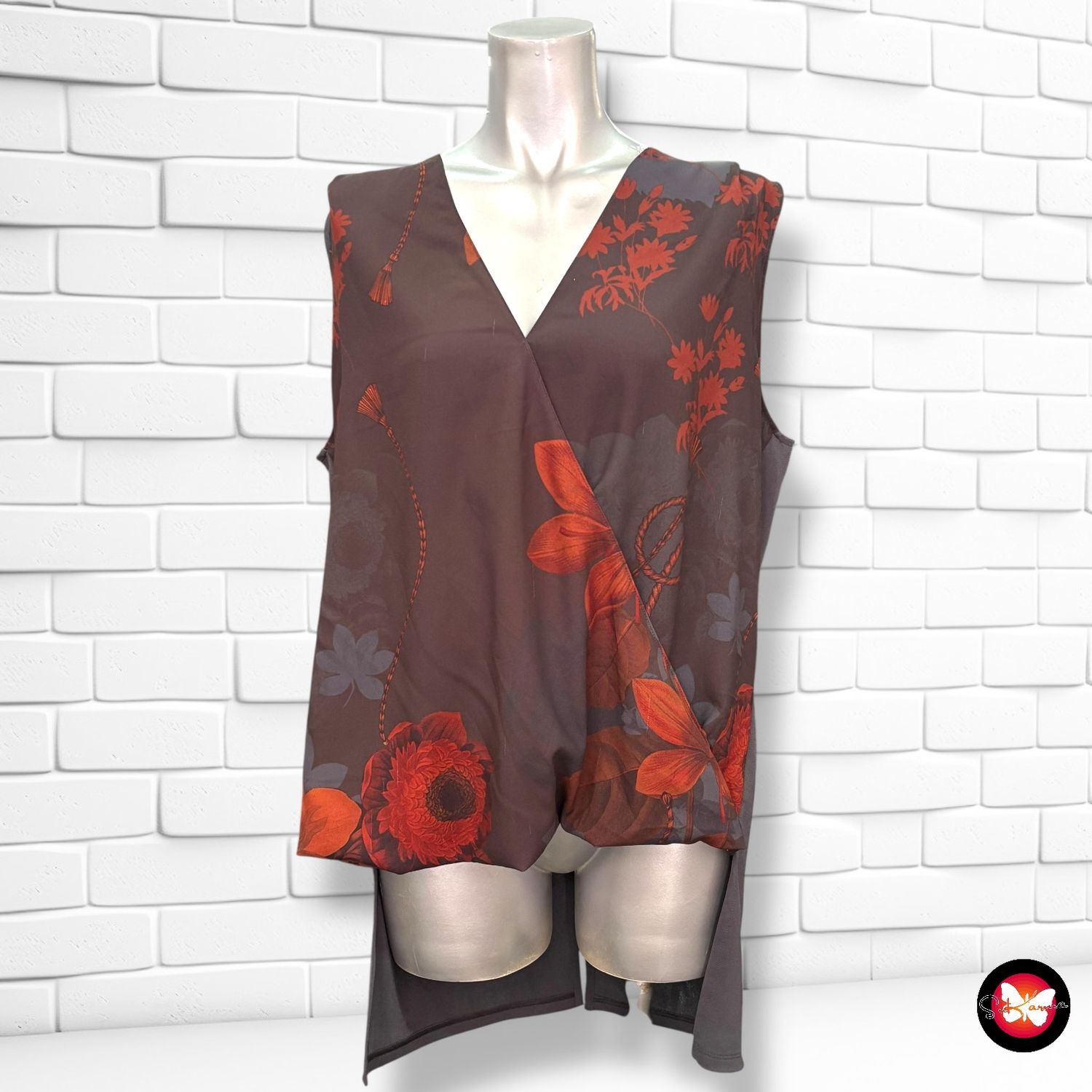 **HOY** Blusa sin mangas con escote cruzado NEXT Talla 44 (16UK)