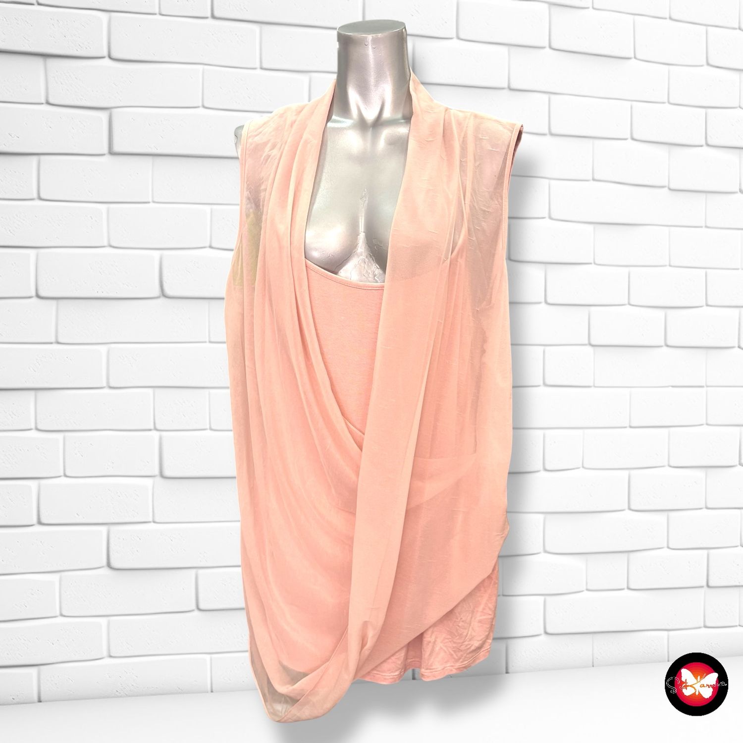**HOY** Blusa sin mangas con drapeado GEORGE Talla 44 (grande)