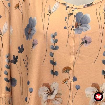 **HOY** Camiseta de manga corta de florecitas Talla 1XL (grande)