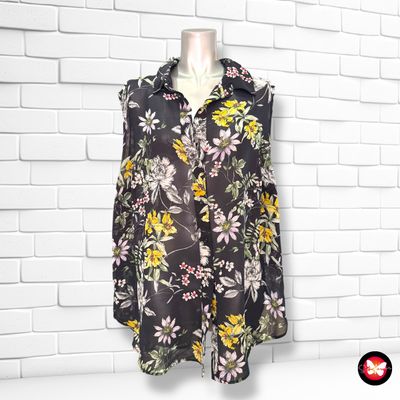 **HOY** Camisa sin mangas de flores Talla XXL