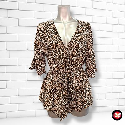 **HOY** Blusa animal print con cinturón AMISU Talla L
