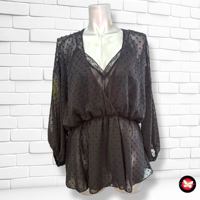 **HOY** Blusa traslúcida con encaje ZARA Talla XS (grande)