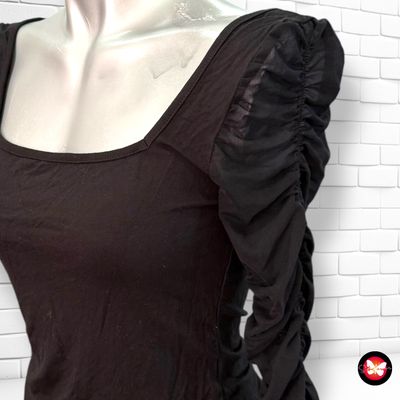**HOY** Blusa con mangas de malla fruncidas SHEIN Talla S