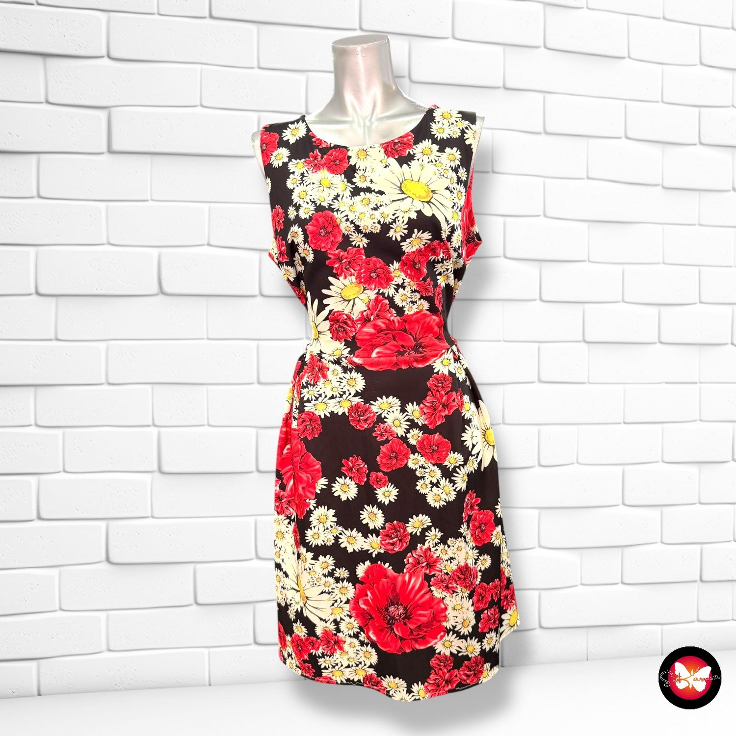 **HOY** Vestido de flores sin mangas FAME Talla L