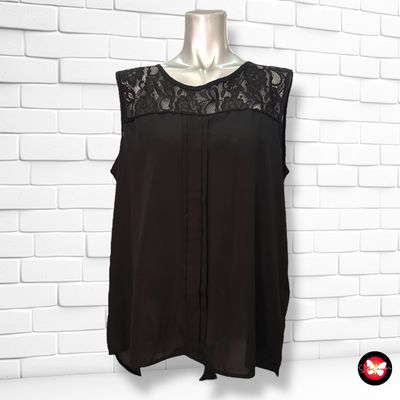 **HOY** Blusa sin mangas con encaje Talla L