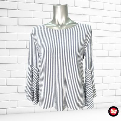 **HOY** Blusa de mangas campana de rayas ONLY Talla 40