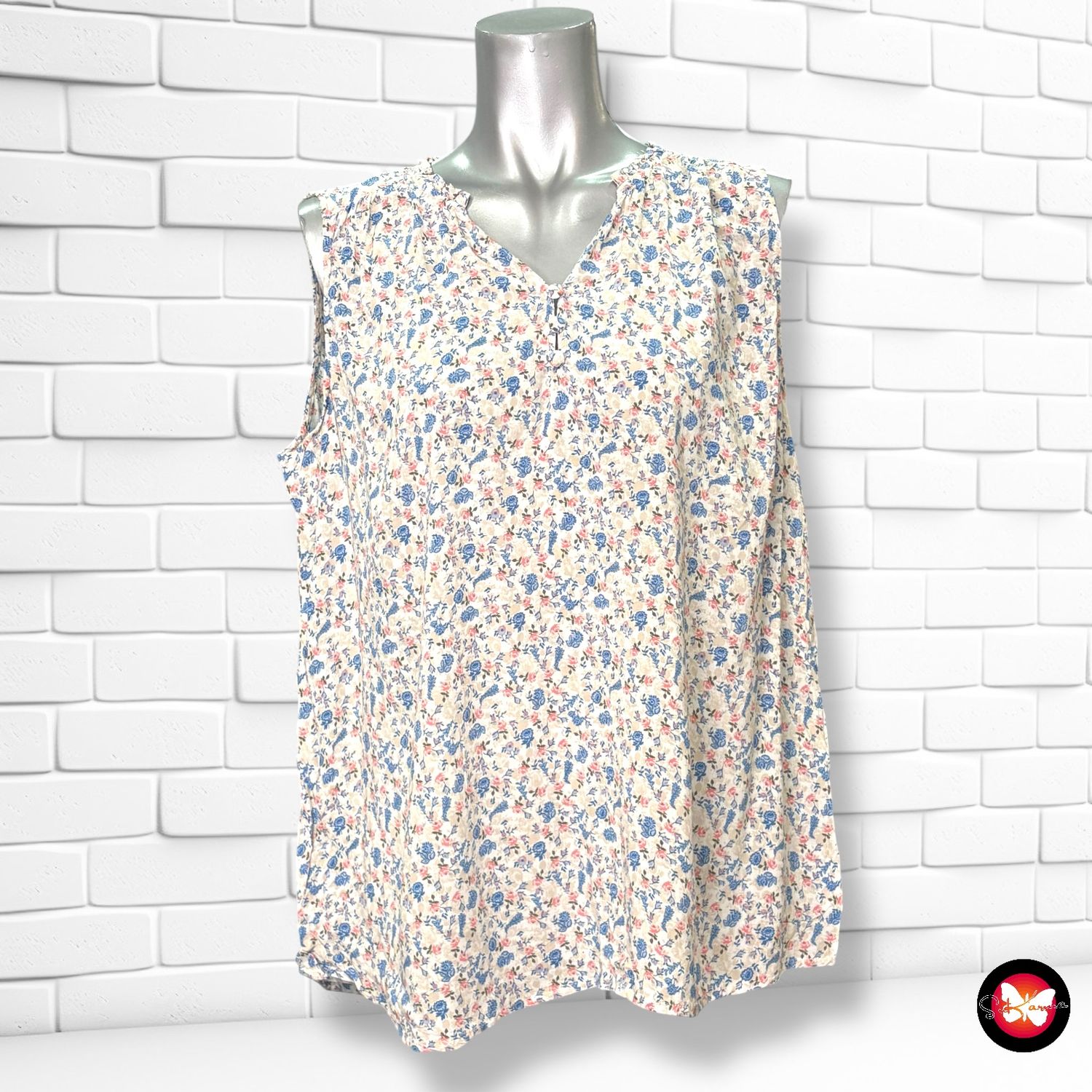 Blusa sin mangas de florecitas ESPRIT Talla 40